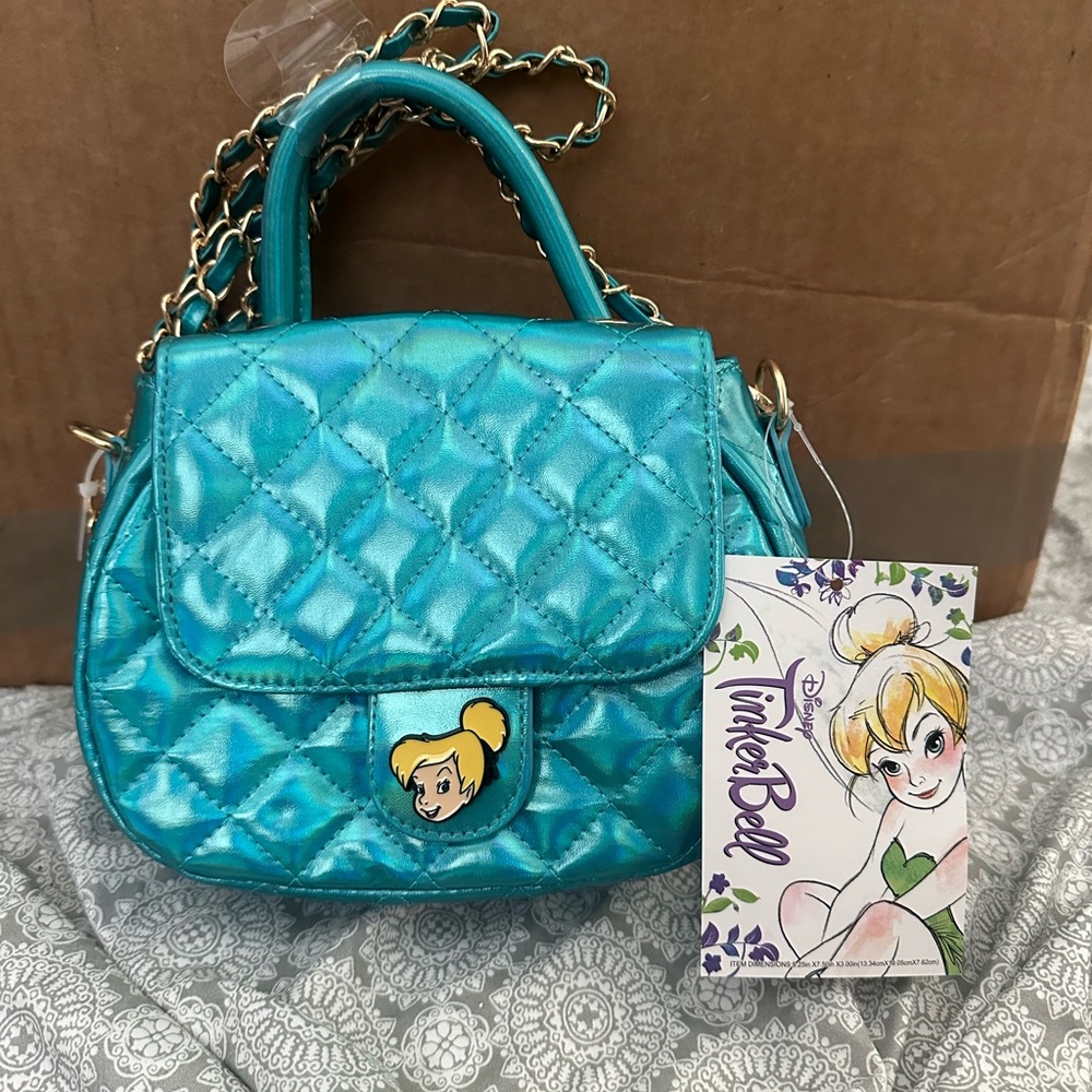 Tinkerbell Quilted Blue Handbag